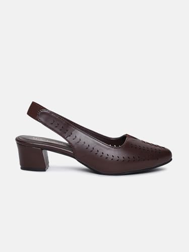 Image of Marc Loire Women Pointed Toe Block Heel Sandal for Office Wear