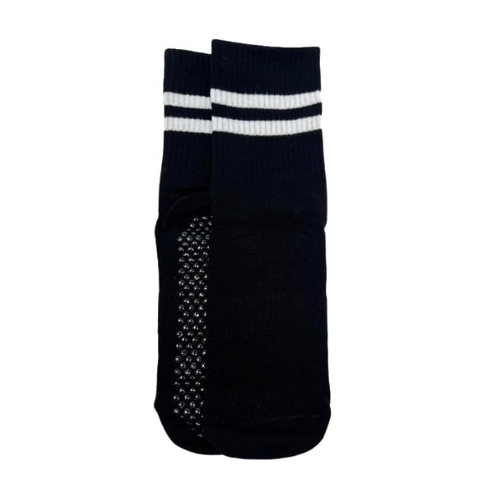 Image of Pilates Grip Socks for Women & Men, Non Slip Yoga Socks, Anti Skid Studio Barre Sock, Breathable Cotton Workout Sock for Gym, Dance & Fitness (Multicolour)