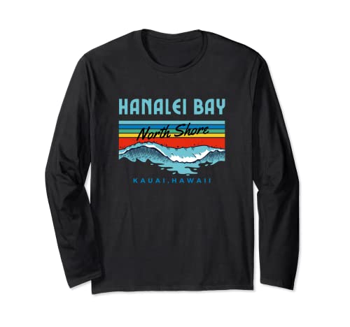 Camiseta Hanalei Bay Kauai Hawaii North Shore Manga Larga