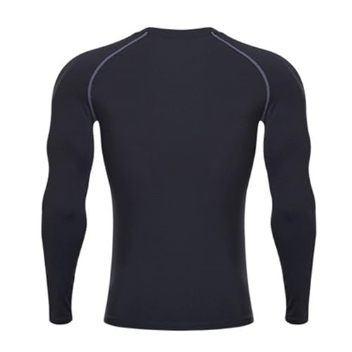Men's Compression Shirt Long Sleeve Athletic Workout T-Shirts Top Gym Sport Muscle Base Layer Undershirt3