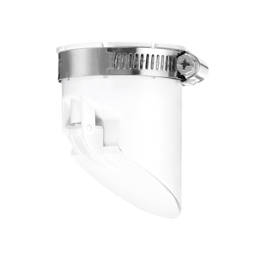 QUARKZMAN Preventore Reflusso per Fognatura in PVC, Nucleo Anti-Odore per Tubo Orizzontale 50mm/2 Pollici Diametro Esterno in Serbatoi Scarico, Bianco