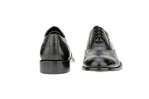Image of Mens Tread Design & Plain Genuine Leather Lace Up Oxford Dress Shoes