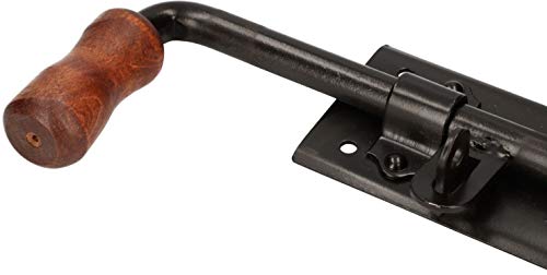 KOTARBAU® Gate Bolt 280 mm Left Door Bolt Bolt Push Bolt Powder Coated Latch Lock Gate Latch Black Top Quality Lock Bolt - Image 4