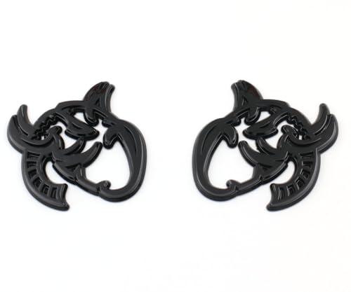 Par de emblemas cabeza de elefante negro estilo Hellcat para TRX y Ram
