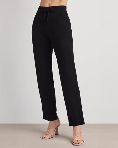 ELLEN TRACY Women's Knit, Joni Casual Pull on Stretch Side Pockets, Comfy Ladies Straight Leg Pants3