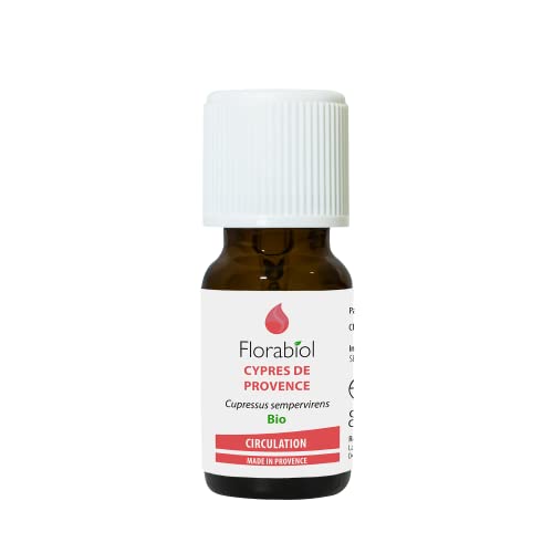 FLORABIOL - Huile essentielle bio de Cyprès de Provence - Soulage les jambes lourdes, lutte contre le retour veineux difficile, Contre la toux sèche - 5ml - 100% Made in France