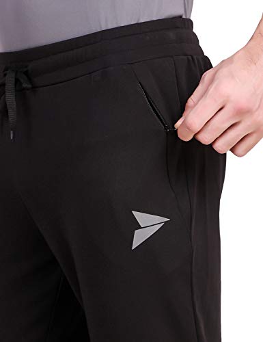 Image of FITINC Athleisure Track Pants for Men| Lycra Slim Fit Mens Dryfit Track Pant with Concealed Zipper Pockets | Quick Dry Pant Style Lower for Men for Home & Workout