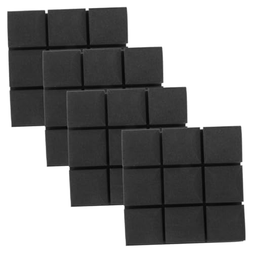 HANABASS 4 piezas Paneles acústicos de espuma insonorizante de alta densidad para estudio, oficina en casa, material ignífugo para reducción de ruido y tratamiento acústico