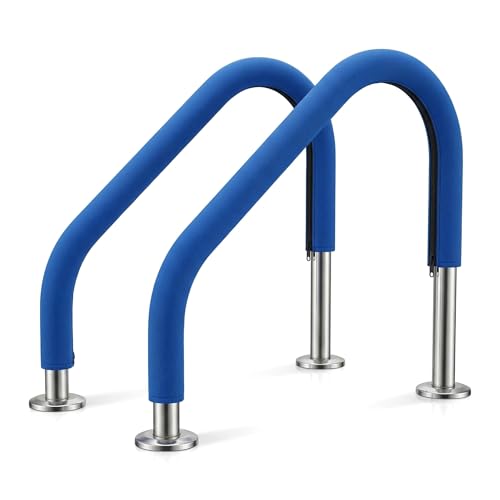 2 Pcs Set 6 FT Pool Handrail Cover – Pool Railing Covers-Scald Neoprene Sleeve with Zipper | Soft Wrap for Pool Rail Covers, Patio Railing, Rail Covers & Ladders,