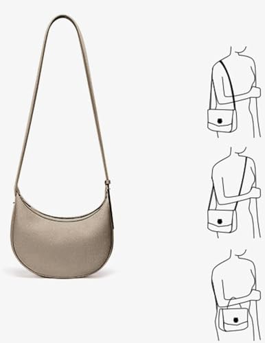 Elegant Crescent Shoulder Bag Stylish Casual Clutch Purses for Women 3 Ways Adjust Strap Hobo Handbags with Zip Closure2