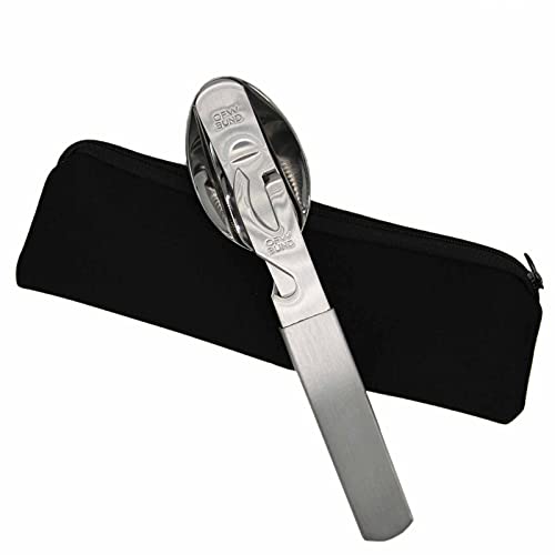 Unbekannt Bundeswehr Essbesteck Das Original Besteck aus Edelstahl rostfrei Feldbesteck Besteckset Original BW NEU jetzt mit praktischem Neopren-Etui