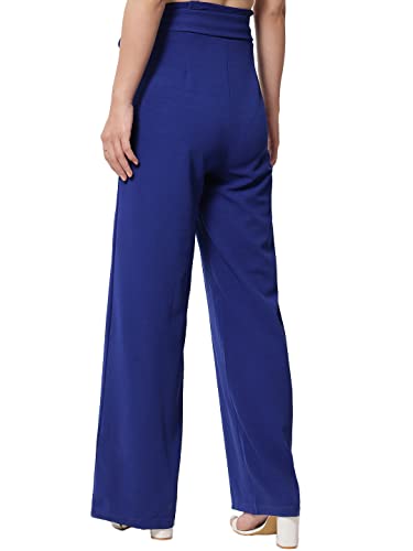 Image of KOTTY Women's High Rise Viscose Rayon Relaxed Fit Korean Trousers