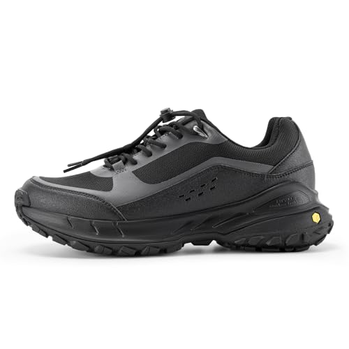 FitVille Men's Wide Toe Box Hiking Shoes, Slip-On Trail Sneakers with Quick Lace, Arch Support & Non-Slip LugMax Sole for Walking, Trekking & Outdoor2