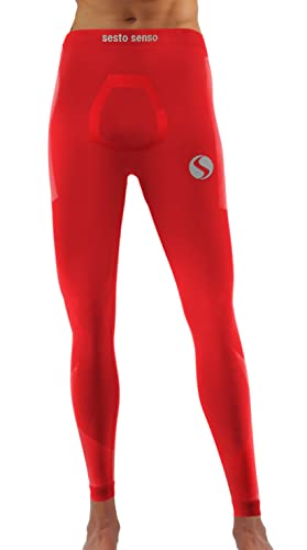 Pantalones de compresión para correr Sesto Senso de hombre largo mallas deportivas coloridas