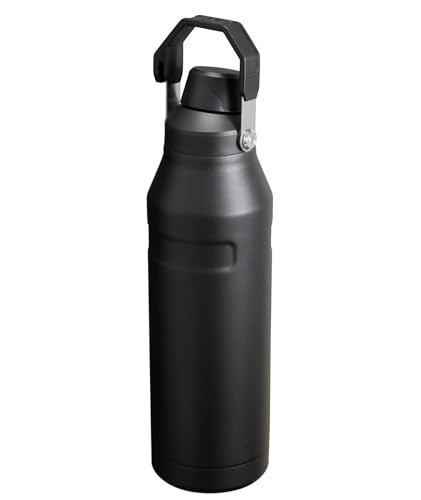 Image of Stanley IceFlow Fast Flow Water Bottle 50 oz | Angled Spout Lid | Lightweight and Leakproof for Travel and Sports | Insulated Stainless Steel | BPA-Free | Black 2.0