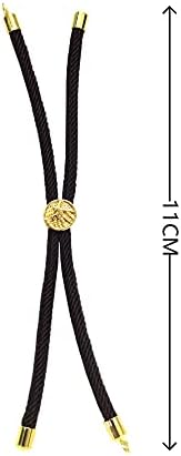 8 Pcs Adjustable Nylon Slider Bracelet Making Twisted Cord Bracelet Makings Jewelry Making Supplies for Making Bracelets