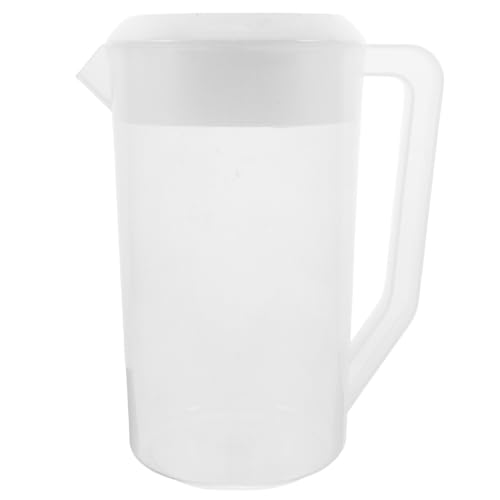 Image of Housoutil 2.5L Plastic Beverage Pitcher Jug with Lid with Measurements | For mixing iced tea and juices ideal for family poolside parties with tight lid and clear scale markings