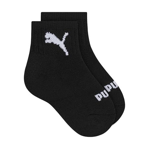 PUMA Unisex Baby Infant Anklet Socks (6-Pack), Black, 2-4T | Extra Cushion and Comfort-toe - image 2