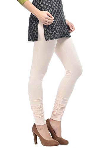 Image of Frenchtrendz Women's Cotton Spandex Stretchable Mid Rise Slim Fit Churidar Leggings Pull On