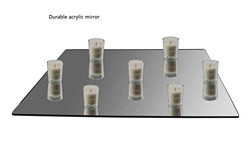 Marketing Holders 11" X 11" Acrylic Mirror Sheet Polished Edge With Film Masking Lightweight Durable Ideal For Home Architectural Design Kids Vanity Gym #TOP4