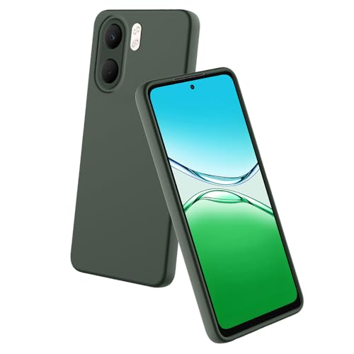 Image of Back Cover for Oppo A5x 4G / A5x 5G | Full Camera Protection | Premium Liquid Silicon Case | Flexible Bumper Case for Oppo A5x 4G / A5x 5G (Military Green)