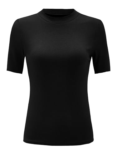 Verdusa Women's Business Casual Tops Mock Neck...