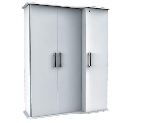 Armário Multiuso 3 Portas com Chave 1001 JB Bechara Branco