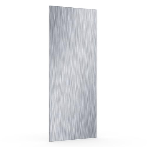 X57 Kühlschrankfront Möbelfront 19mm Frontplatte Unterbau- Einbaukühlschrank nach Maß (Edelstahl, Wunschmaß)