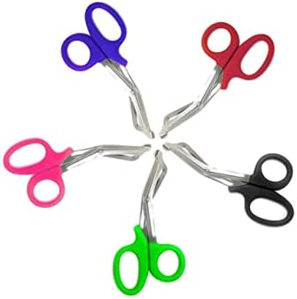 Utility Bandage Fire Rescue Tuff Cut Scissor First Aid Nurse Paramedic Trauma Shears First Aid Medical Scissors CE (Black 5.5)