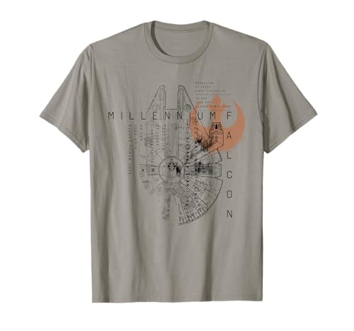 Star Wars Millennium Falcon Schematic Camiseta
