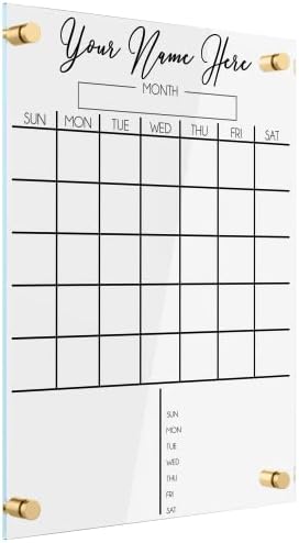 Customised Refrigerator Acrylic Menues Planner Magnetic 16x12 Plexiglass Calendar Calander Board - View #5