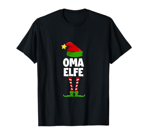 Oma elfe partnerlook familien elfen outfit xmas weihnachts t-shirt