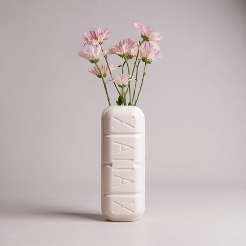 Xanax Flower Vase - Funky Home Decor - Chill Pill Ceramic Vase - Dopamine Decor - Funny Plant Pots - Weird Decor - Pharmacist Gifts - Quirky, Cool Vases
