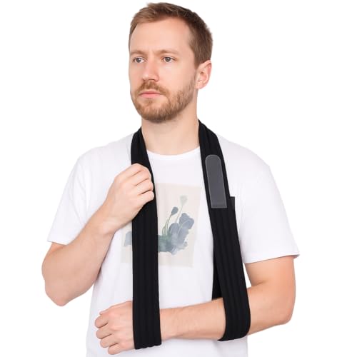 Écharpe de Bras, Maintien du Bras pour Bras Gauche/Droit, Attelle Epaule Réglable, Immobilisateur D'épaule Echarpe de Bras, pour Les Mains Droite et Gauche, Les Blessures au Coude et Au Bras