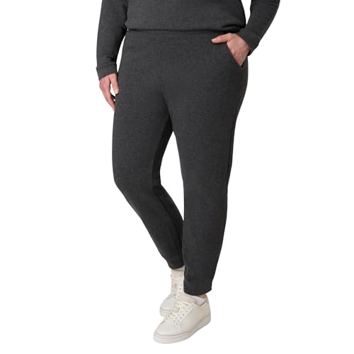 Image of Hanes Women's Sweatpants - EcoSmart Fleece Joggers - Open-Bottom Pocketless Pull-On Lounge Pants - Reg. & Petite Sizes