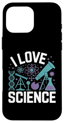 I Love Science DNA顕微鏡 アトム スマホケース iPhone 16 Pro Max 用