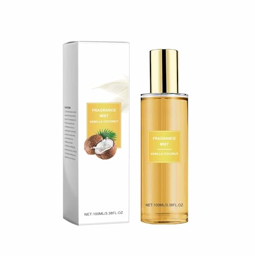 Fragancia De Coco De Vainilla, 100ml Spray De Pasión De Coco, Duradero Perfume De Cautivador, Body Mist Fragrance Spray, Corporal De Vainilla, Perfume Corporal De Larga Duración Para Mujer (A)