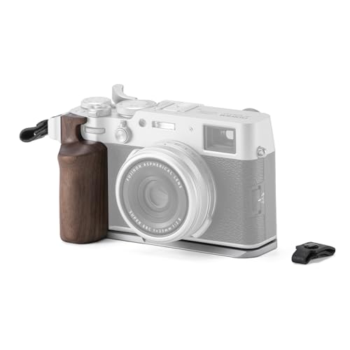 TILTA 富士フイルムX100VI 用ビンテージカメラケージ ハンドグリップ、ホットシューサムブラケット、レザーショルダーストラップバックルベースキット付 シルバー TA-T70-A-S