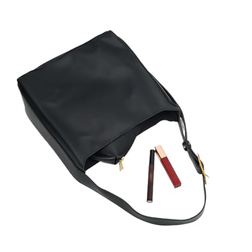 Image of NEBIL PU Leather Bucket Bags For Women,Slouchy Shoulder Bag Purses Hobo Tote Bags with Wallet