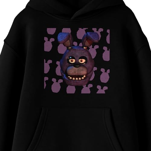 Bioworld Five Nights At Freddy's Bonnie Head Long Sleeve Youth Black Hooded Sweatshirt2