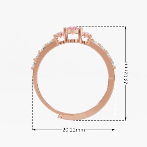 Image of U ARE 925 Sterling Silver 18K Gold and Rose Gold Plated Sparkling Three-Stone Ring | Gift for Women and Girls | With Certificate of Authenticity and 925 Stamp