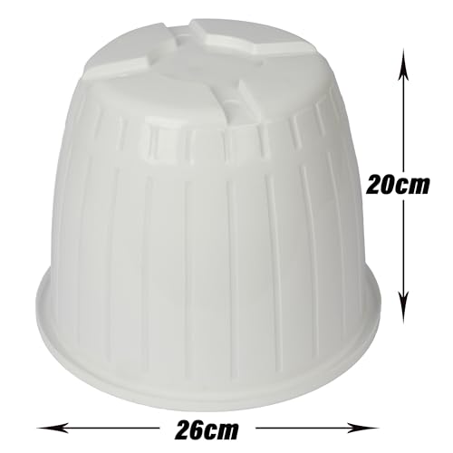 Image of Kuber Industries Flower Pot | Flower Pots for Indoor & Outdoor | Plastic Pot for Gardening | Planter for Flower | Balcony Pots for Home Decor | Duro Flower Pot | 10 Inch | Pack of 5 | Multi