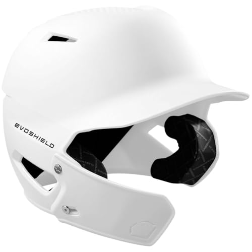 EvoShield XVT&trade; Matte Batting Helmet Face Shield - White, Left Handed Hitter