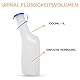 PP-Urinflasche für Männer, 1 Liter / 1000 ml, haltbare Kunststoff Urinflasche mit Verschluss, gut ablesbare Messlinien, tragbar für Reisen, Auto Notfall