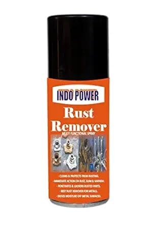 INDOPOWER Rust Remover, Rust Penetrant Lubricant with Spray Pipe Multi-use for Automotive & Industrial Remove Rust & Squeaks Loosen Stuck Nuts & Bolts Fast-Acting & Protect Against Rust (150ml, 1Pic)