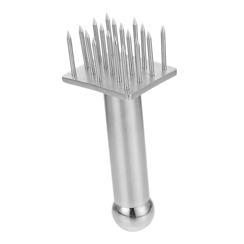 Toyvian Inteneritore Carne Acciaio Inossidabile Compatto Leggero Strumento Cucina Ammorbidire Carne Facile Pulizia Ergonomico per Bistecche e Braciole