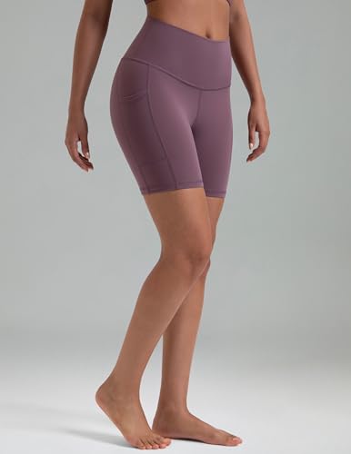 Image of Colorfulkoala Women's High Waisted Biker Shorts with Pockets 6 inch Inseam Workout & Yoga Tights