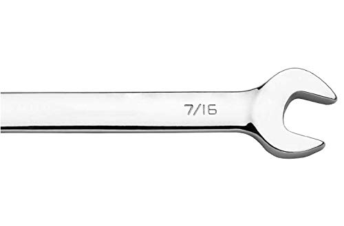 Image of FLZOSPER 7 /16'' Metric Flex-Head Gear Wrench,Box End Head 72-Tooth Ratcheting Combination Wrench Spanner