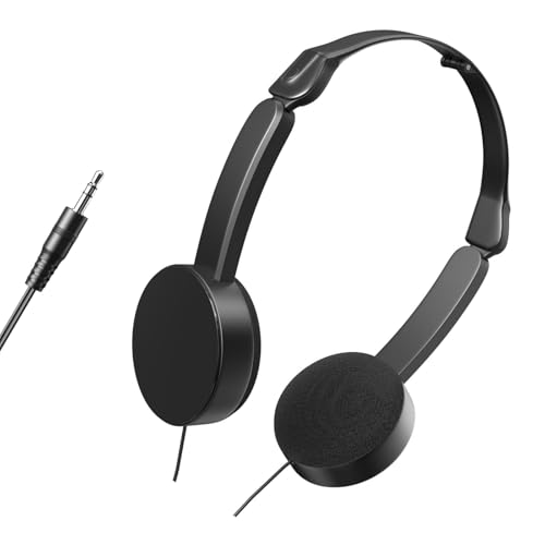 YUGSHNKFC Cuffie sovrauricolari per bambini, spina uditiva da 3,5 mm, doppia piegatura per una facile conservazione, adatte a qualsiasi ambiente, auricolari scolastici