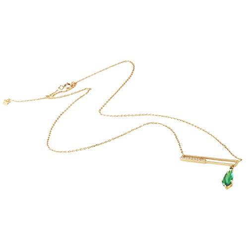 Collier larmes d'ange spar vert S925 anti-allergie éclat durable